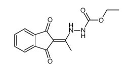 ethyl 2-(1-(1,3-dihydro-1,3-dioxo-2H-inden-2-ylidene)ethyl)hydrazine carboxylate结构式