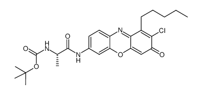 7-N-(N-tBoc-L-alanyl)amino-2-chloro-1-pentylphenoxazin-3-one Structure