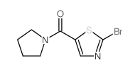 (2-溴-噻唑-5-基)-吡咯烷-1-甲酮结构式