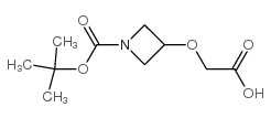 3-(羧基甲氧基)-1-氮杂环丁烷羧酸叔丁酯结构式