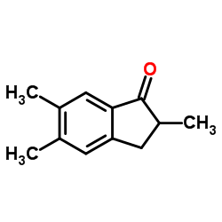 2,5,6-三甲基-2,3-二氢-1H-茚-1-酮结构式