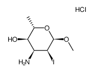 Methyl 2-iodo-3-amino-2,3,6-trideoxy-α-L-altropyranoside hydrochloride Structure