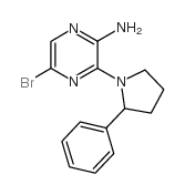 5-BROMO-3-(2-PHENYL-PYRROLIDIN-1-YL)-PYRAZIN-2-YLAMINE structure