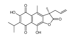 (3R)-6,9-Dihydroxy-3,4-dimethyl-7-(1-methylethyl)-3-(2-propenyl)naphtho<2,3-b>furan-2(3H),5,8-trion Structure