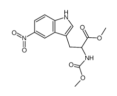 5-nitro-Nb-methoxycarbonyl-L-tryptophan methyl ester Structure