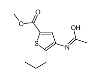methyl 4-acetamido-5-propylthiophene-2-carboxylate结构式