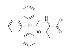 2-[(1-carboxy-2-hydroxypropyl)amino]ethyl-triphenylphosphanium Structure