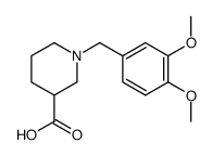 1-[(3,4-DIMETHOXYPHENYL)METHYL]-PIPERIDINE-3-CARBOXYLIC ACID结构式