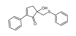 5-hydroxy-2-phenyl-5-(phenylsulfanylmethyl)cyclopent-2-en-1-one Structure