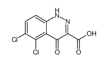 5,6-dichloro-4-oxo-1,4-dihydro-cinnoline-3-carboxylic acid结构式