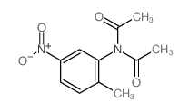 N-acetyl-N-(2-methyl-5-nitro-phenyl)acetamide structure