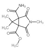 3-Azabicyclo[3.1.0]hexane-1-carboxylicacid, 5-(aminocarbonyl)-3,6,6-trimethyl-2,4-dioxo-, methyl ester结构式