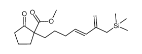 2-oxo-1-(6-trimethylsilanylmethyl-hepta-4,6-dienyl)-cyclopentanecarboxylic acid methyl ester Structure