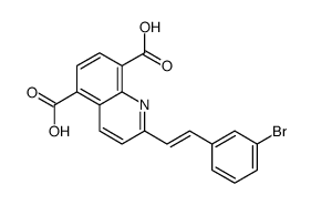 2-[2-(3-bromophenyl)ethenyl]quinoline-5,8-dicarboxylic acid结构式