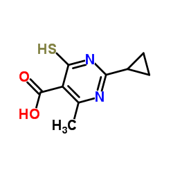 2-Cyclopropyl-4-methyl-6-thioxo-1,6-dihydro-5-pyrimidinecarboxylic acid Structure