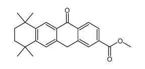 2-Naphthacenecarboxylic acid, 5,7,8,9,10,12-hexahydro-7,7,10,10-tetramethyl-5-oxo-, methyl ester结构式