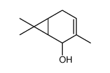 4,7,7-trimethylbicyclo[4.1.0]hept-3-en-5-ol结构式