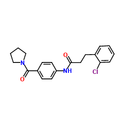 3-(2-Chlorophenyl)-N-[4-(1-pyrrolidinylcarbonyl)phenyl]propanamide结构式