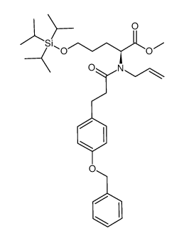 methyl (S)-2-[N-allyl-3-(4-benzyloxyphenyl)propanamido]-5-(triisopropylsilyloxy)pentanoate Structure