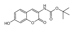 (7-hydroxy-2-oxo-2H-chromen-3-yl)carbamic acid tert-butyl ester结构式