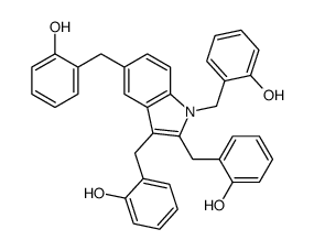 2-[[1,2,3-tris[(2-hydroxyphenyl)methyl]indol-5-yl]methyl]phenol结构式