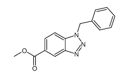 1-benzyl-1H-benzotriazole-5-carboxylic acid methyl ester结构式