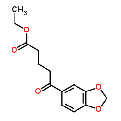 Ethyl 5-(1,3-benzodioxol-5-yl)-5-oxopentanoate结构式