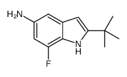 2-叔丁基-7-氟-1H-吲哚-5-胺结构式
