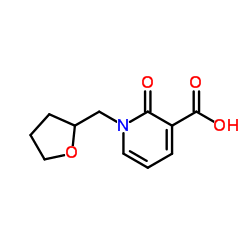 2-Oxo-1-(tetrahydro-2-furanylmethyl)-1,2-dihydro-3-pyridinecarboxylic acid结构式