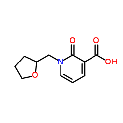 2-Oxo-1-(tetrahydro-2-furanylmethyl)-1,2-dihydro-3-pyridinecarboxylic acid Structure