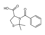 3-benzoyl-2,2-dimethyl-1,3-thiazolidine-4-carboxylic acid结构式