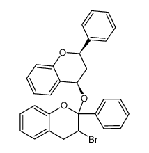 2,3-cis-3-bromo-2-(2,4-cis-flavan-4-yloxy)flavan结构式