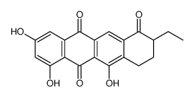 2-ethyl-5,7,9-trihydroxy-3,4-dihydro-2H-tetracene-1,6,11-trione结构式