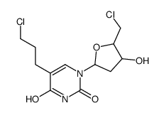 1-[5-(chloromethyl)-4-hydroxyoxolan-2-yl]-5-(3-chloropropyl)pyrimidine-2,4-dione结构式