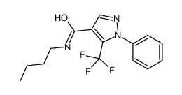 N-butyl-1-phenyl-5-(trifluoromethyl)pyrazole-4-carboxamide结构式