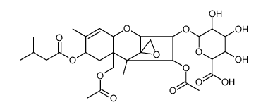 β-D-Glucopyranosiduronic acid, (3α,4β,8α)-4,15-bis(acetyloxy)-12,13-epoxy-8-(3-methyl-1-oxobutoxy)trichothec-9-en-3-yl结构式