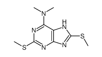 (2,8-bis-methylsulfanyl-7(9)H-purin-6-yl)-dimethyl-amine Structure