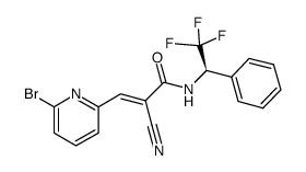 (R,E)-3-(6-bromopyridin-2-yl)-2-cyano-N-(2,2,2-trifluoro-1-phenylethyl)acrylamide Structure