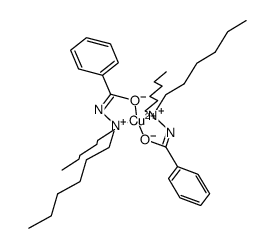 [Cu(benzoic acid N,N-dihexylhydrazide(-1H))2] Structure