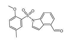 1-[(2-methoxy-5-methylphenyl)sulfonyl]-1H-indole-4-carbaldehyde结构式