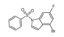4-bromo-6-fluoro-1-(phenylsulfonyl)-1H-indole Structure