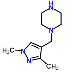 1-(1,3-DIMETHYL-1 H-PYRAZOL-4-YLMETHYL)-PIPERAZINE结构式
