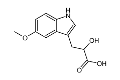 2-hydroxy-3-(5-methoxy-indol-3-yl)-propionic acid结构式