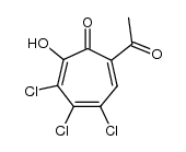 7-acetyl-3,4,5-trichloro-tropolone Structure