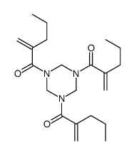 1-[3,5-bis(2-methylidenepentanoyl)-1,3,5-triazinan-1-yl]-2-methylidenepentan-1-one结构式