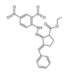 5-Benzyliden-cyclopentanon-carbonsaeure-(2)-ethylester-(2,4-dinitro-phenylhydrazon)结构式