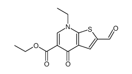 dihydro-4,7 ethyl-7 formyl-2 oxo-4 thieno(2,3-b)pyridine carboxylate-5 d'ethyle Structure