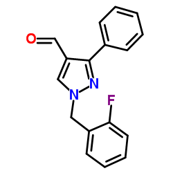 1-(2-Fluorobenzyl)-3-phenyl-1H-pyrazole-4-carbaldehyde结构式