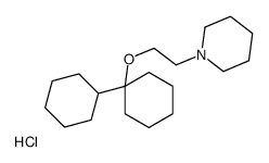 1-[2-(1-cyclohexylcyclohexyl)oxyethyl]piperidine hydrochloride structure