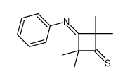 2,2,4,4-tetramethyl-3-phenyliminocyclobutane-1-thione Structure